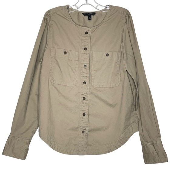 Banana Republic Maverick Tan Twill Button down Shirt size XS - Picture 1 of 14